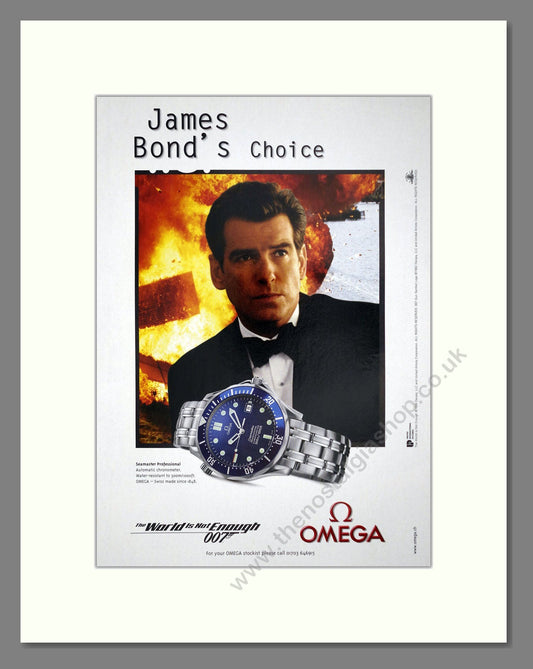 Omega - Seamaster World Is Not Enough James Bond 007. Vintage Advert 1999 (ref AD67556)