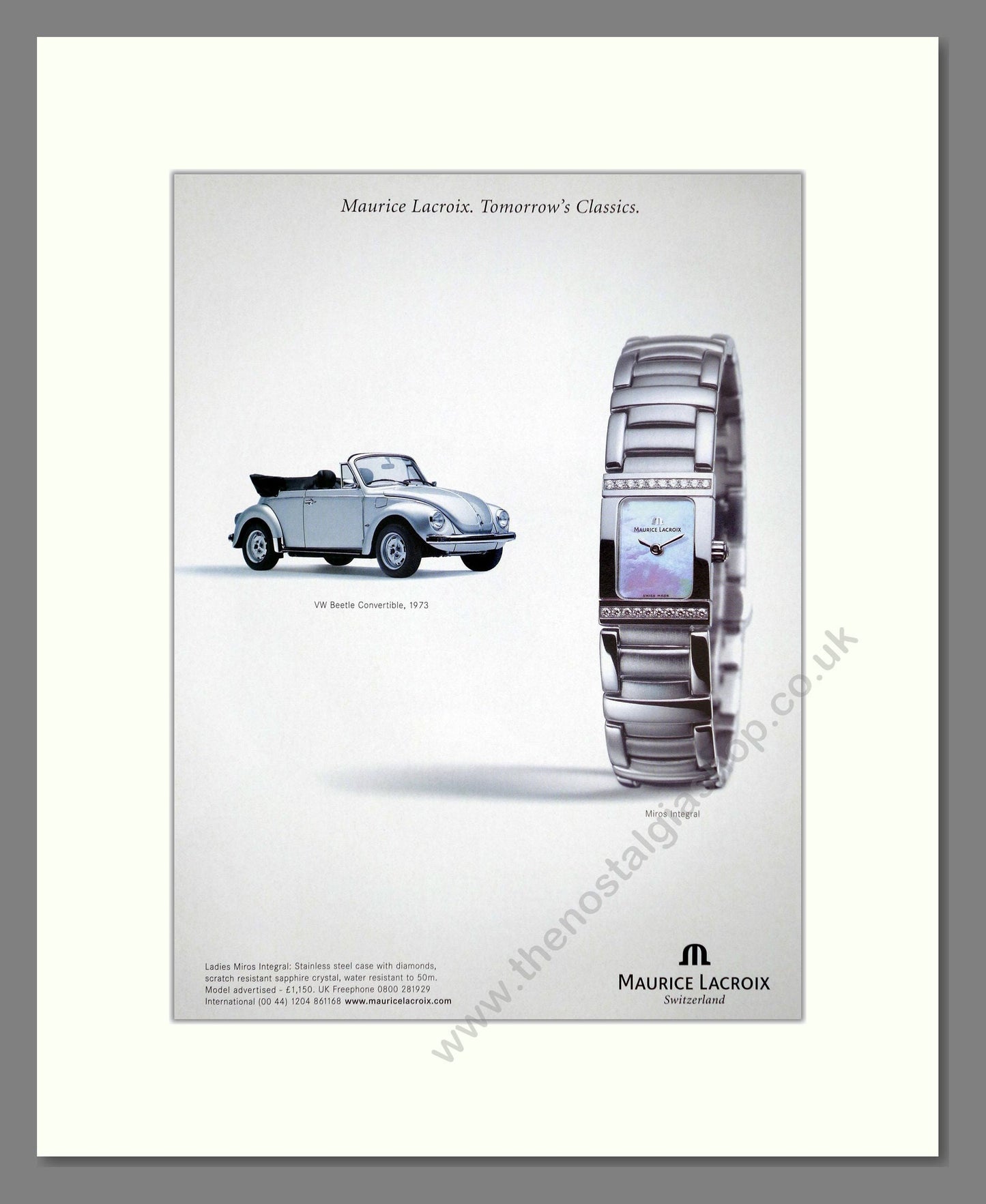 Maurice Lacroix - Miros Integrale. Vintage Advert 1999 (ref AD67560)