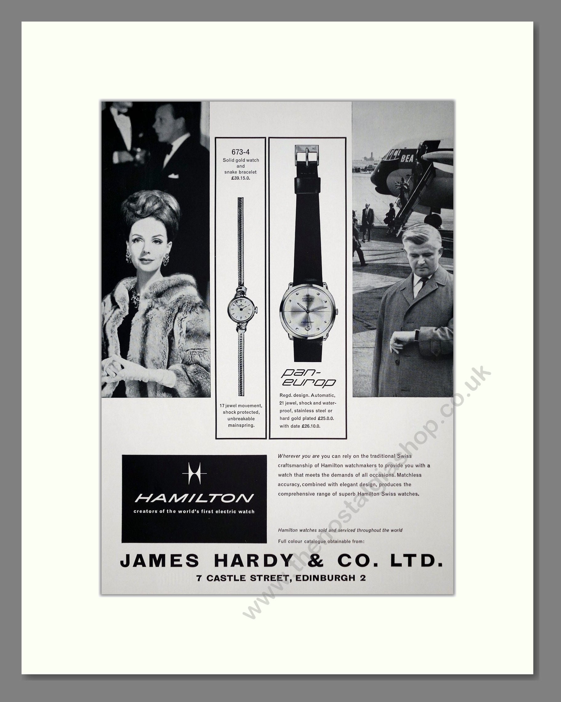 Hamilton - Various Watches. Vintage Advert 1964 (ref AD67569)