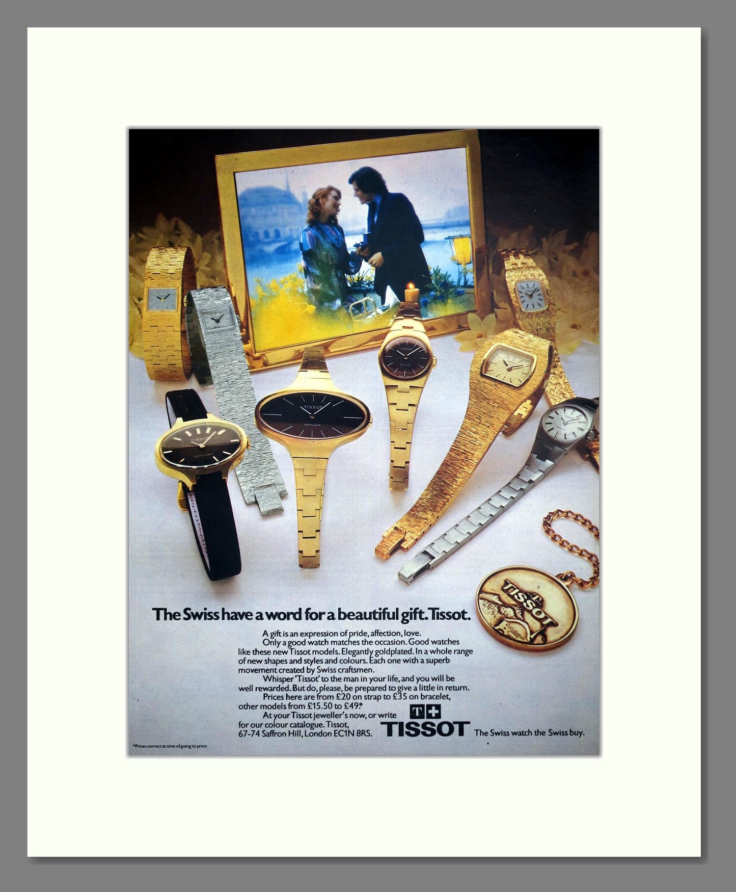 Tissot - Various Watches. Vintage Advert 1973 (ref AD67571)