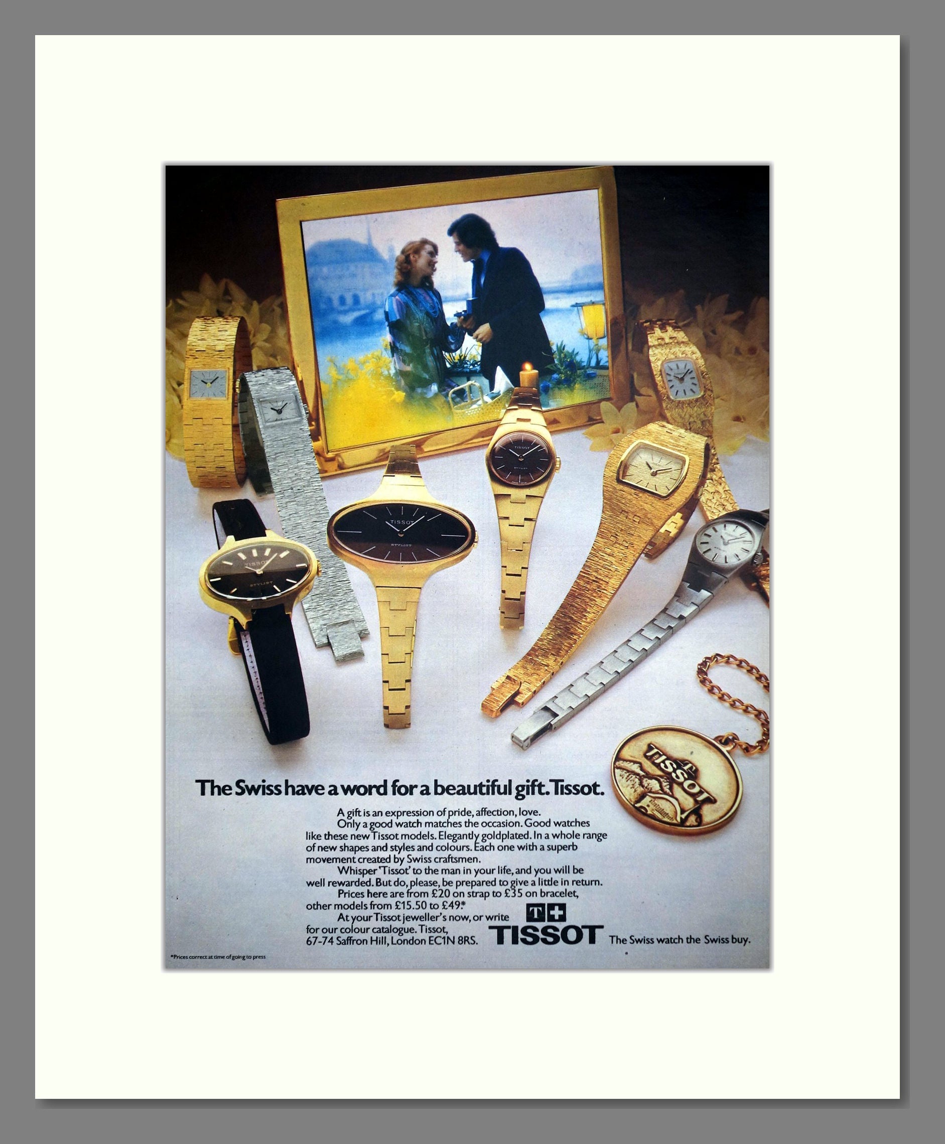 Tissot - Various Watches. Vintage Advert 1973 (ref AD67571)
