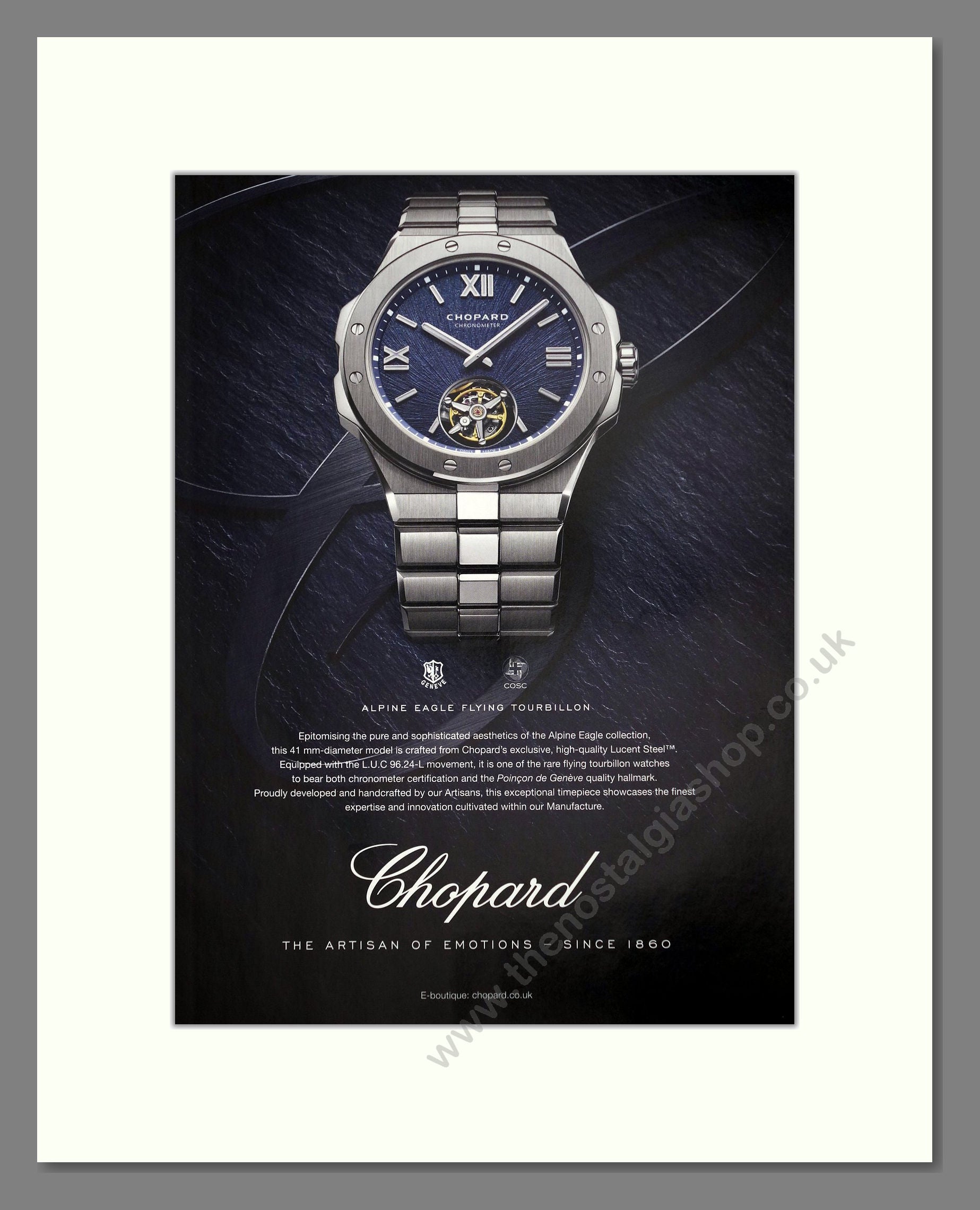 Chopard - Alpine Eagle Tourbillon. Vintage Advert 2025 (ref AD67579)