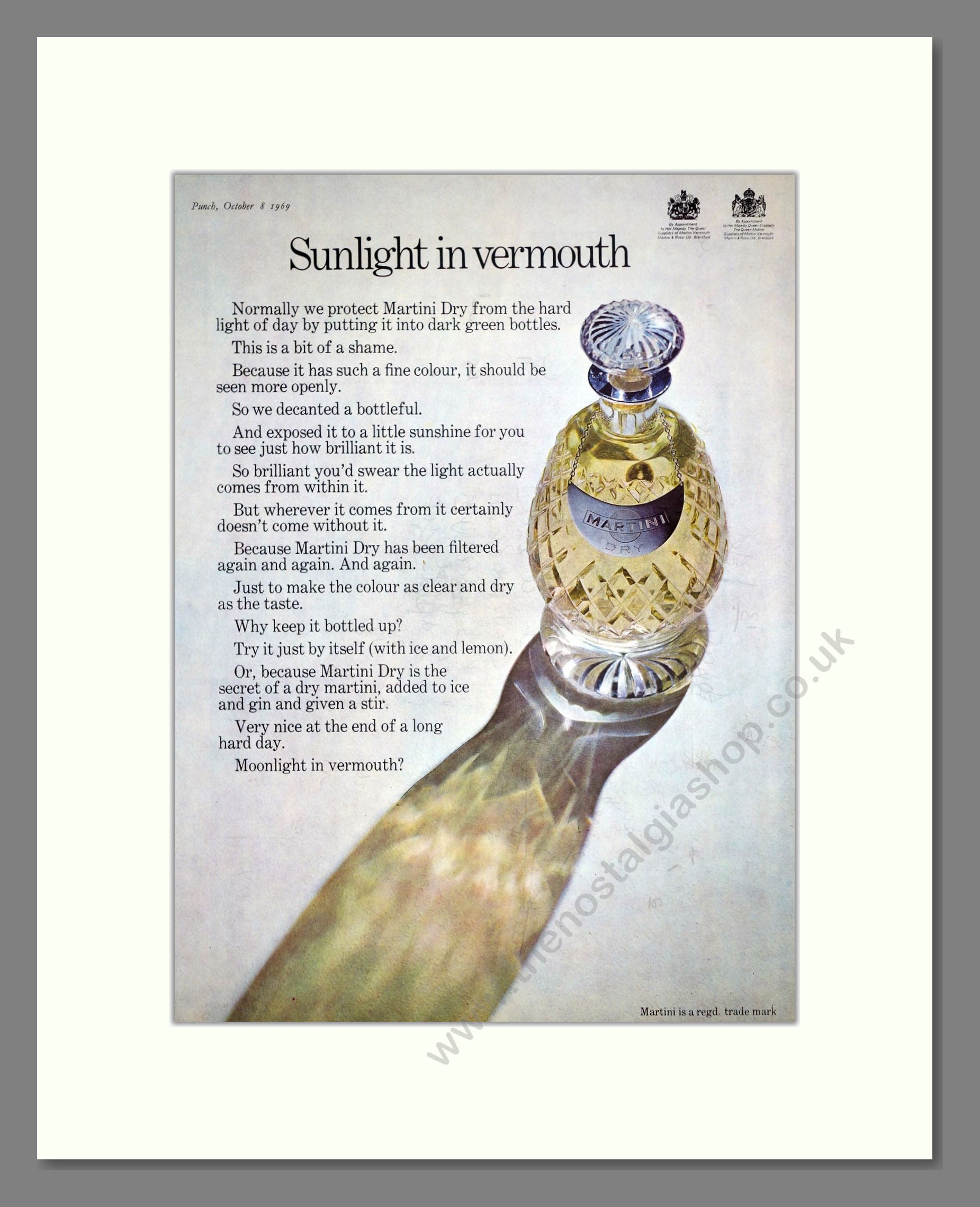 Martini - Vermouth. Vintage Advert 1969 (ref AD67598)