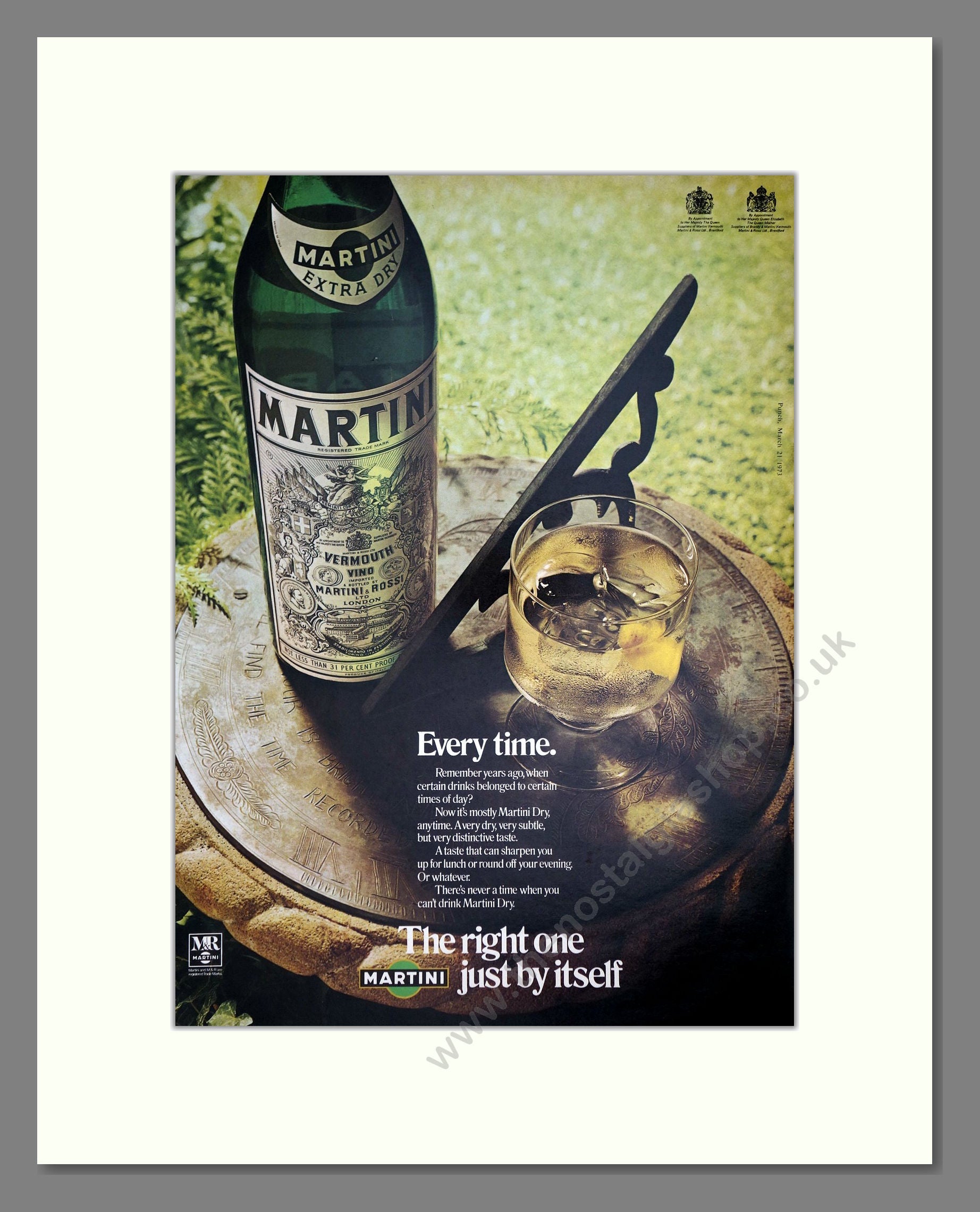 Martini - Vermouth. Vintage Advert 1973 (ref AD67601)