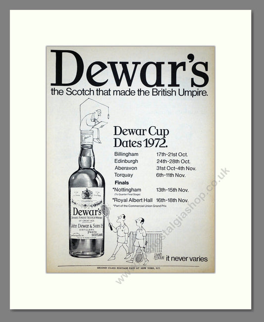 Dewar's - Scotch Whisky. Vintage Advert 1972 (ref AD67609)