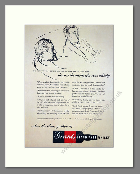 Grants - Scotch Whisky. Vintage Advert 1955 (ref AD67618)
