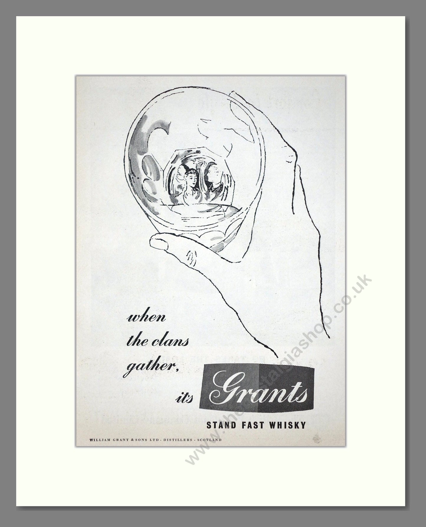Grants - Scotch Whisky. Vintage Advert 1955 (ref AD67619)