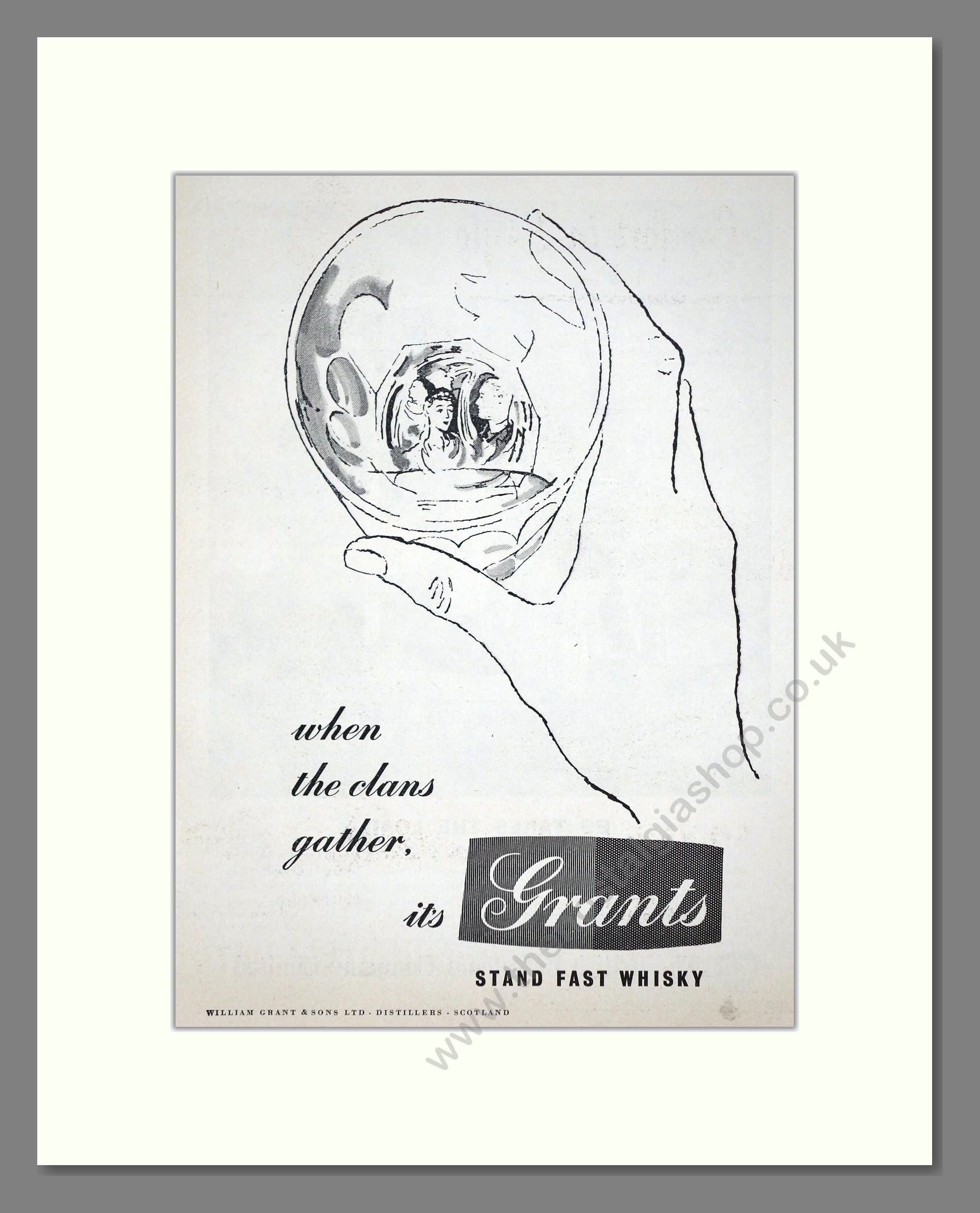 Grants - Scotch Whisky. Vintage Advert 1955 (ref AD67619)