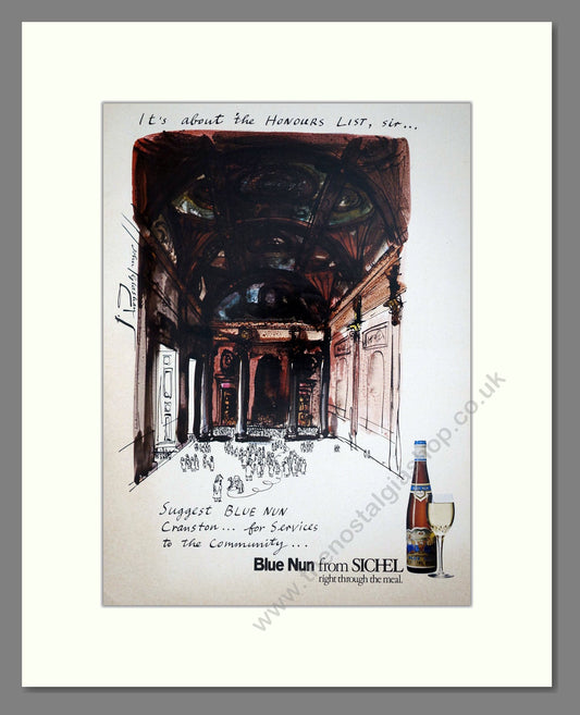 Blue Nun - Wine. Vintage Advert 1972 (ref AD67623)