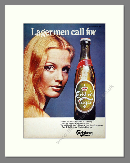 Carlsberg - Lager. Vintage Advert 1970 (ref AD67624)