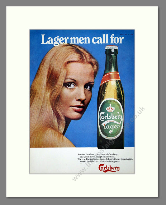 Carlsberg - Lager. Vintage Advert 1970 (ref AD67625)