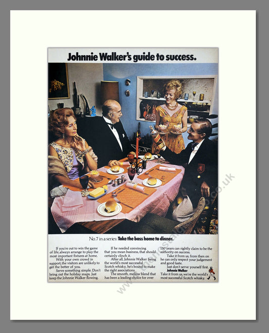 Johnnie Walker - Scotch Whisky. Vintage Advert 1971 (ref AD67629)