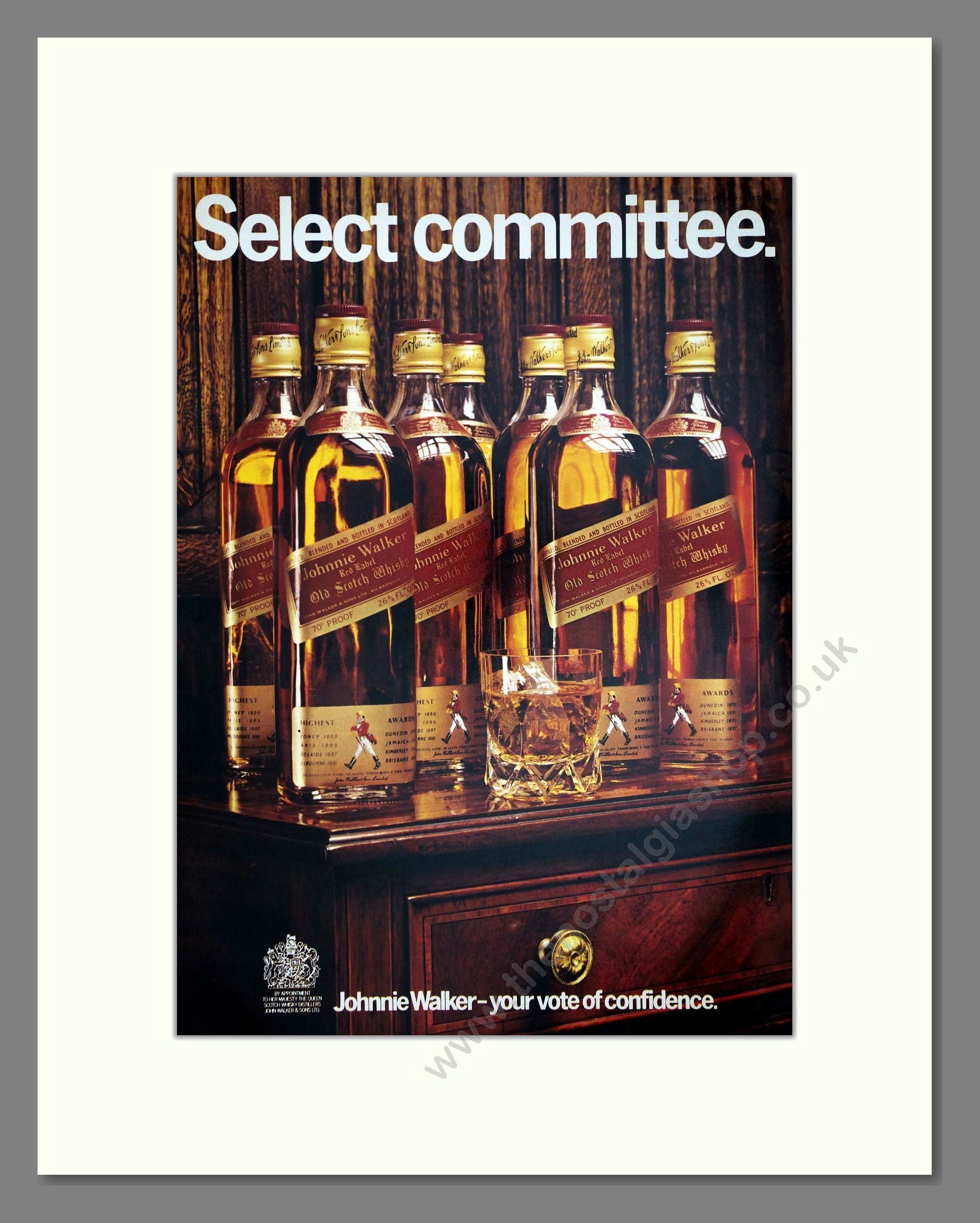 Johnnie Walker - Scotch Whisky. Vintage Advert 1972 (ref AD67631)