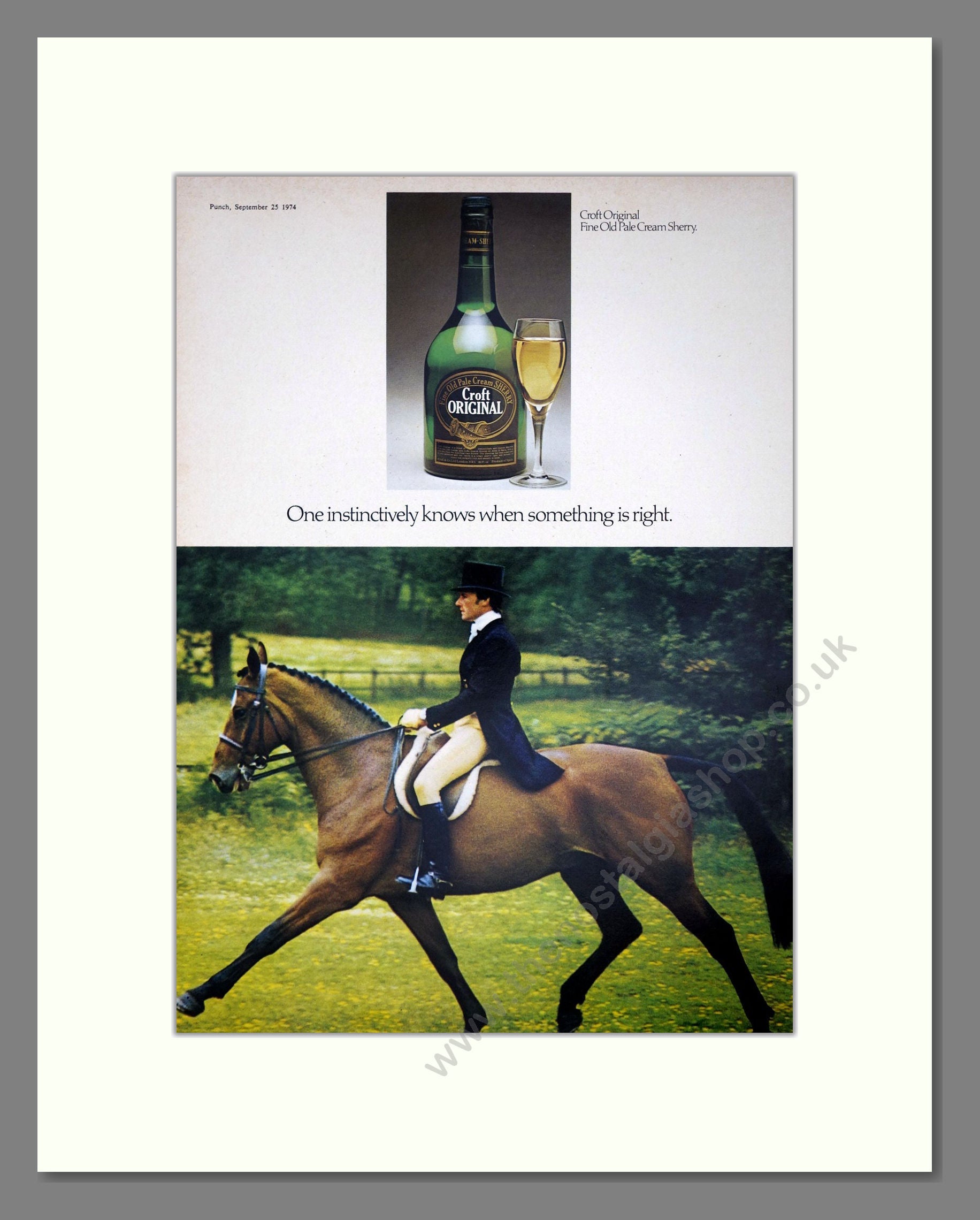 Croft Original - Sherry. Vintage Advert 1974 (ref AD67633)