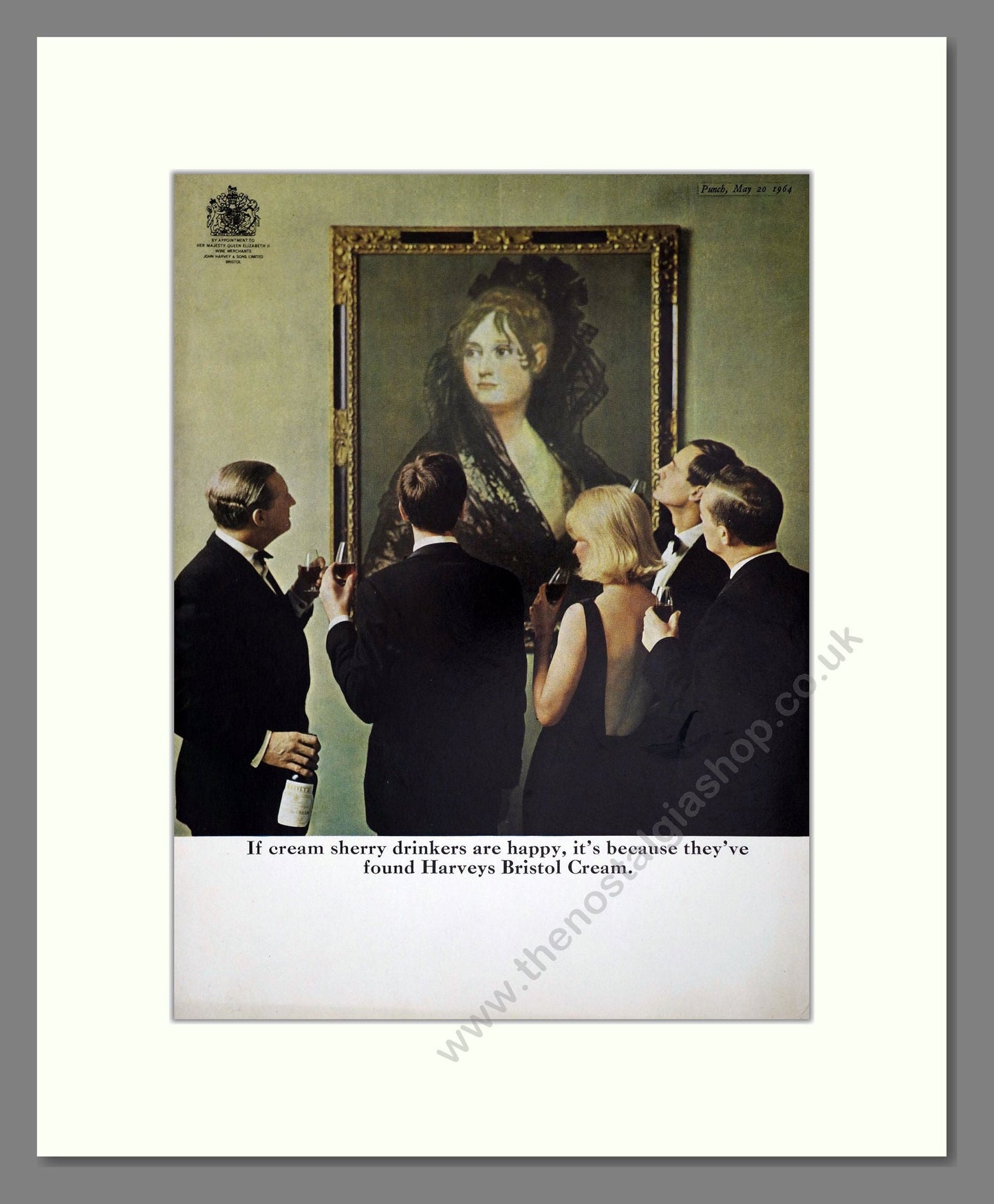 Harveys Bristol Cream - Sherry. Vintage Advert 1964 (ref AD67636)