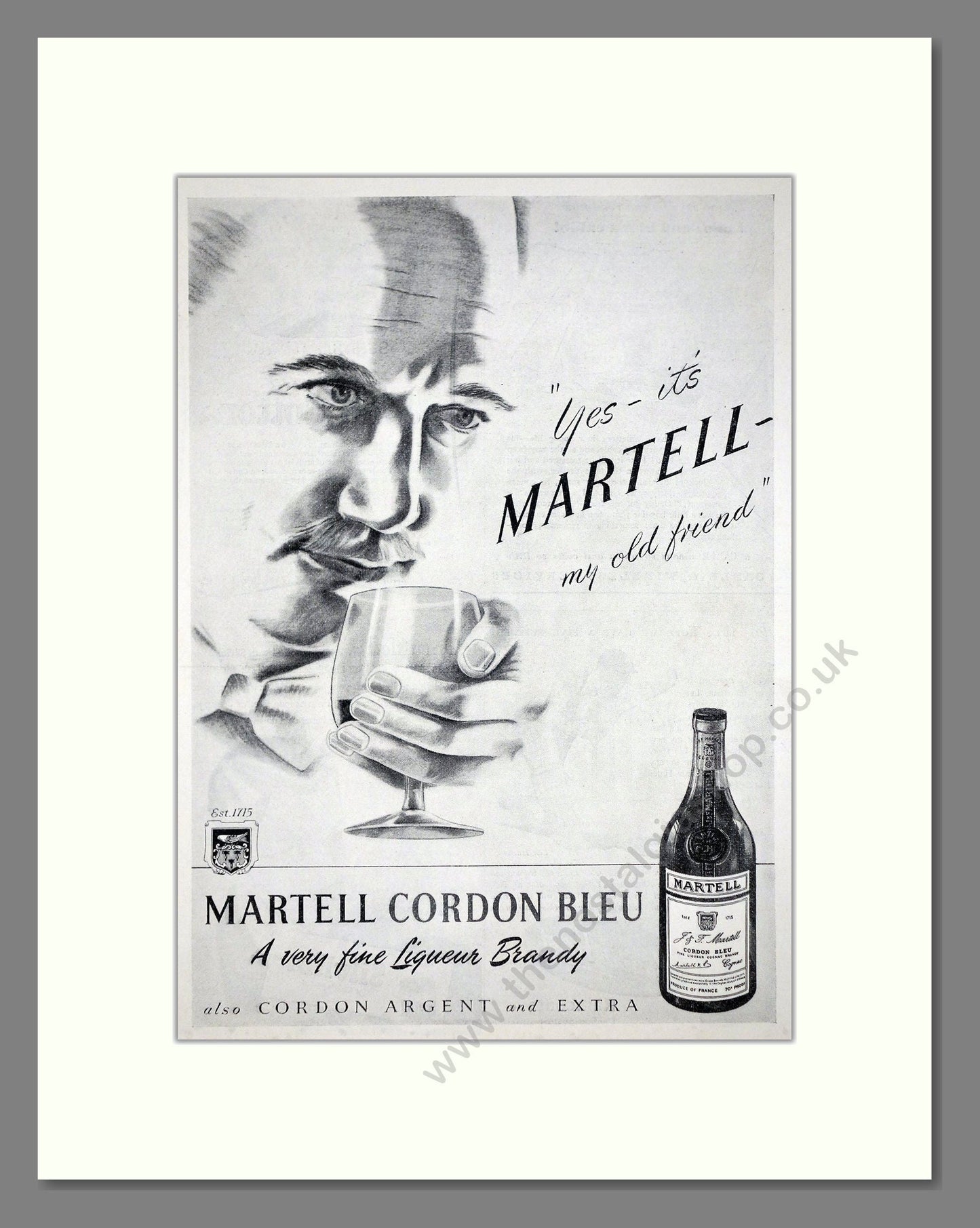Martell - Brandy / Cognac. Vintage Advert 1952 (ref AD67639)