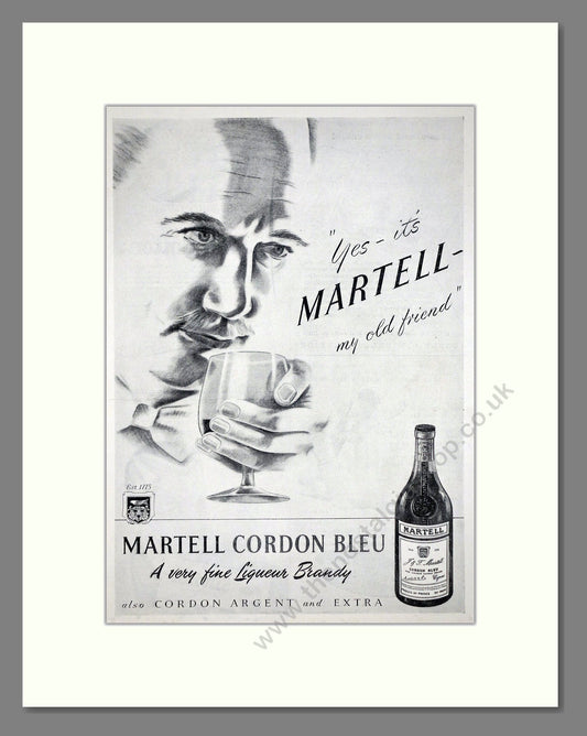 Martell - Brandy / Cognac. Vintage Advert 1952 (ref AD67639)
