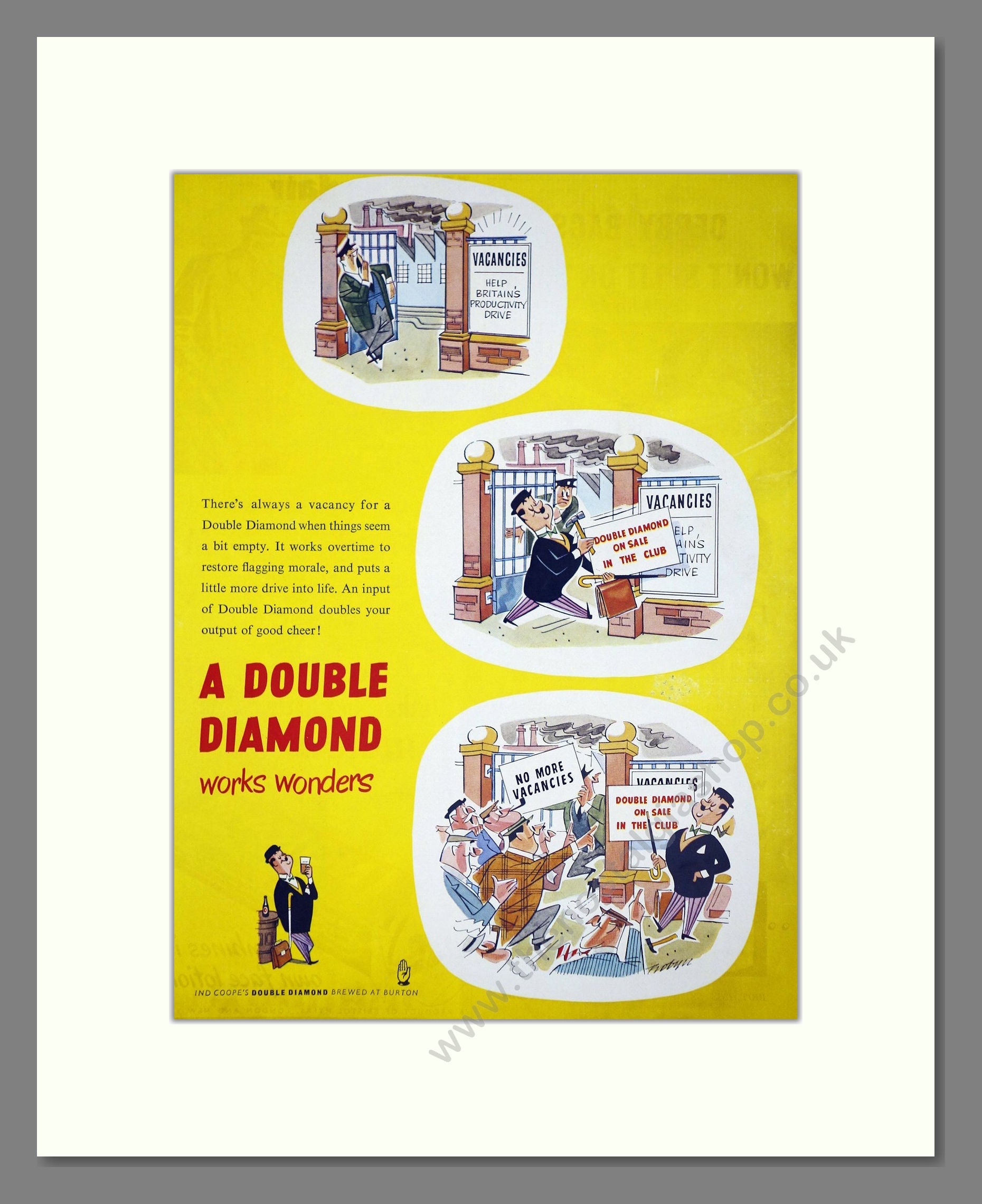Double Diamond - Cider. Vintage Advert 1952 (ref AD67650)
