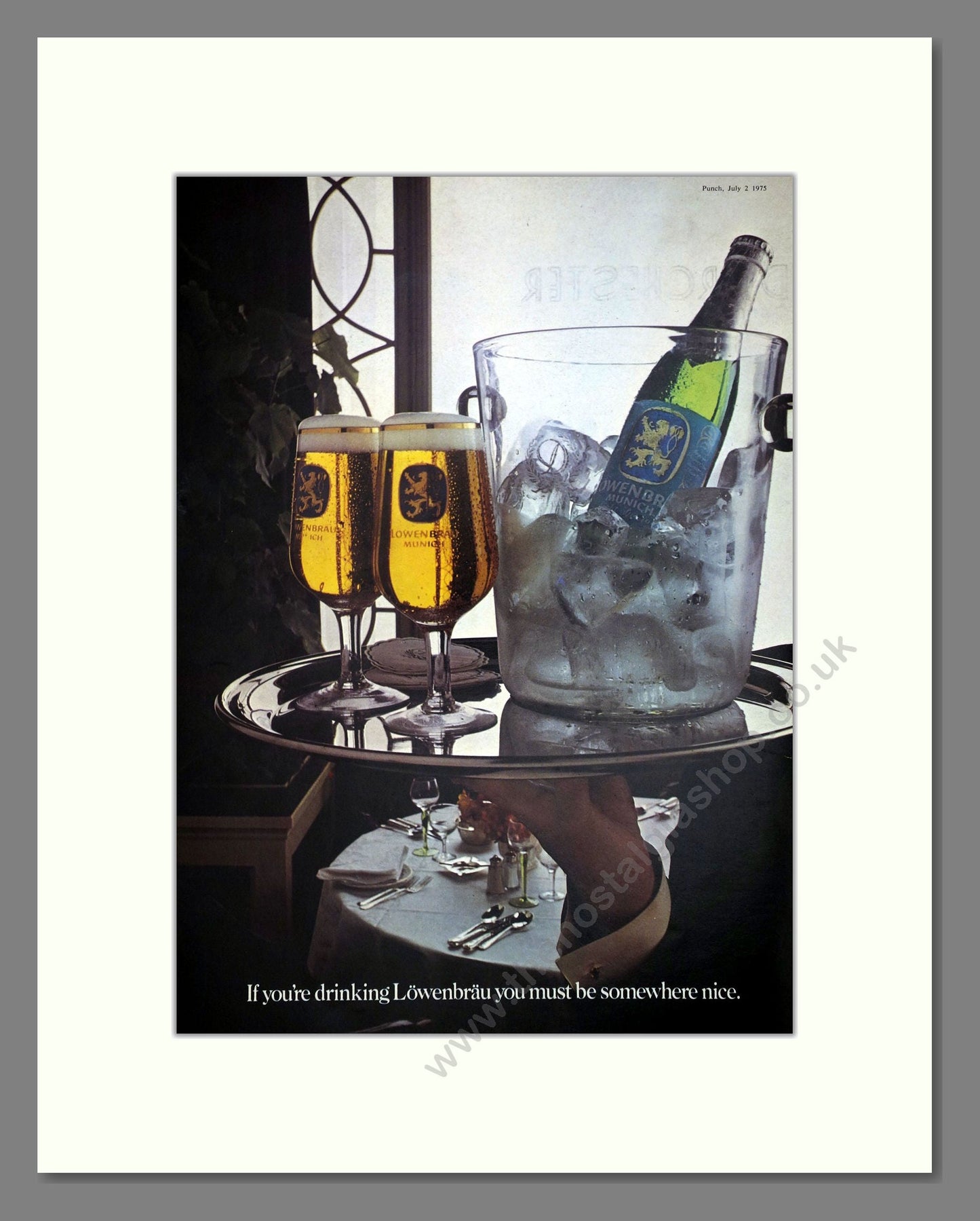 Lowenbrau - German Beer. Vintage Advert 1975 (ref AD67653)