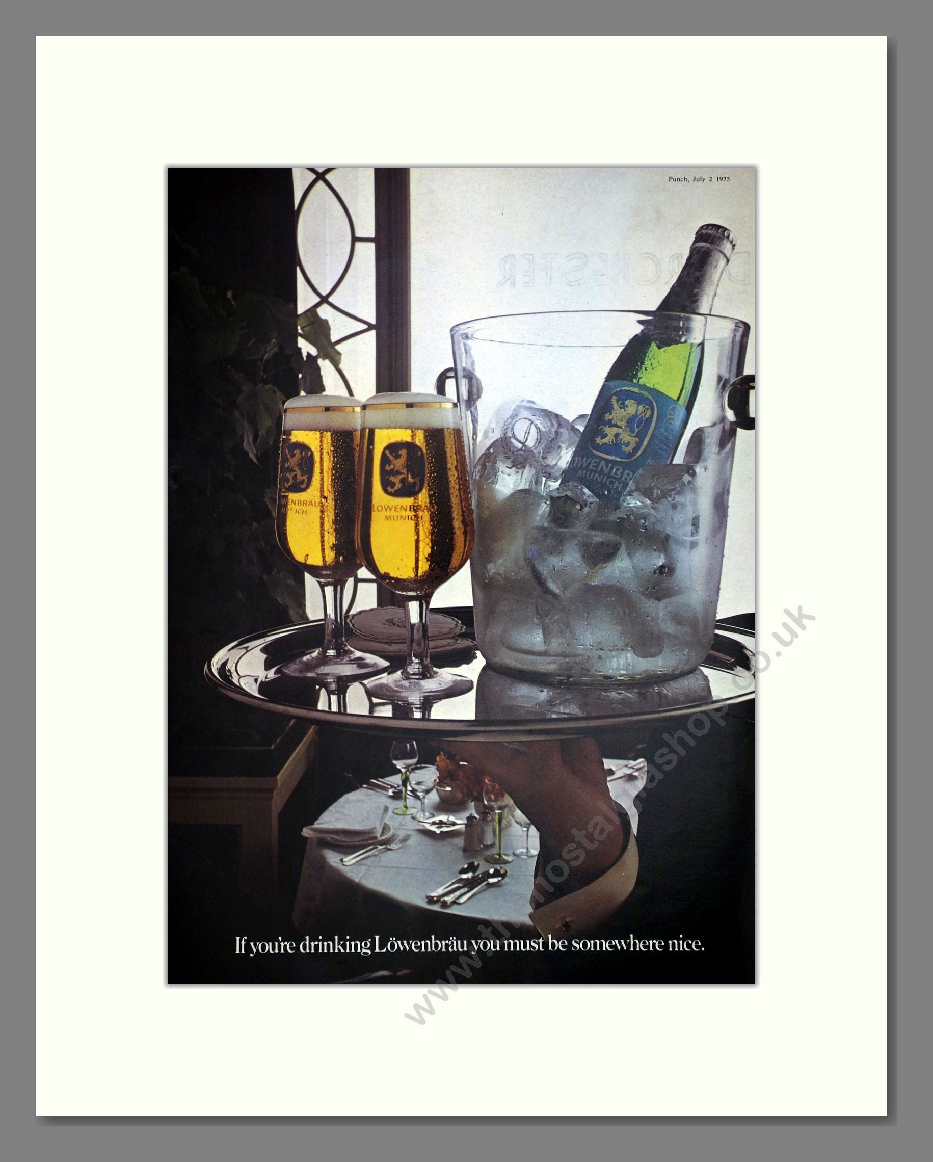 Lowenbrau - German Beer. Vintage Advert 1975 (ref AD67653)