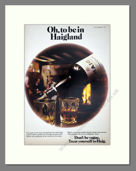 Haig - Scotch Whisky. Vintage Advert 1975 (ref AD67682)