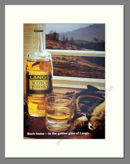 Langs - Scotch Whisky. Vintage Advert 1974 (ref AD67684)