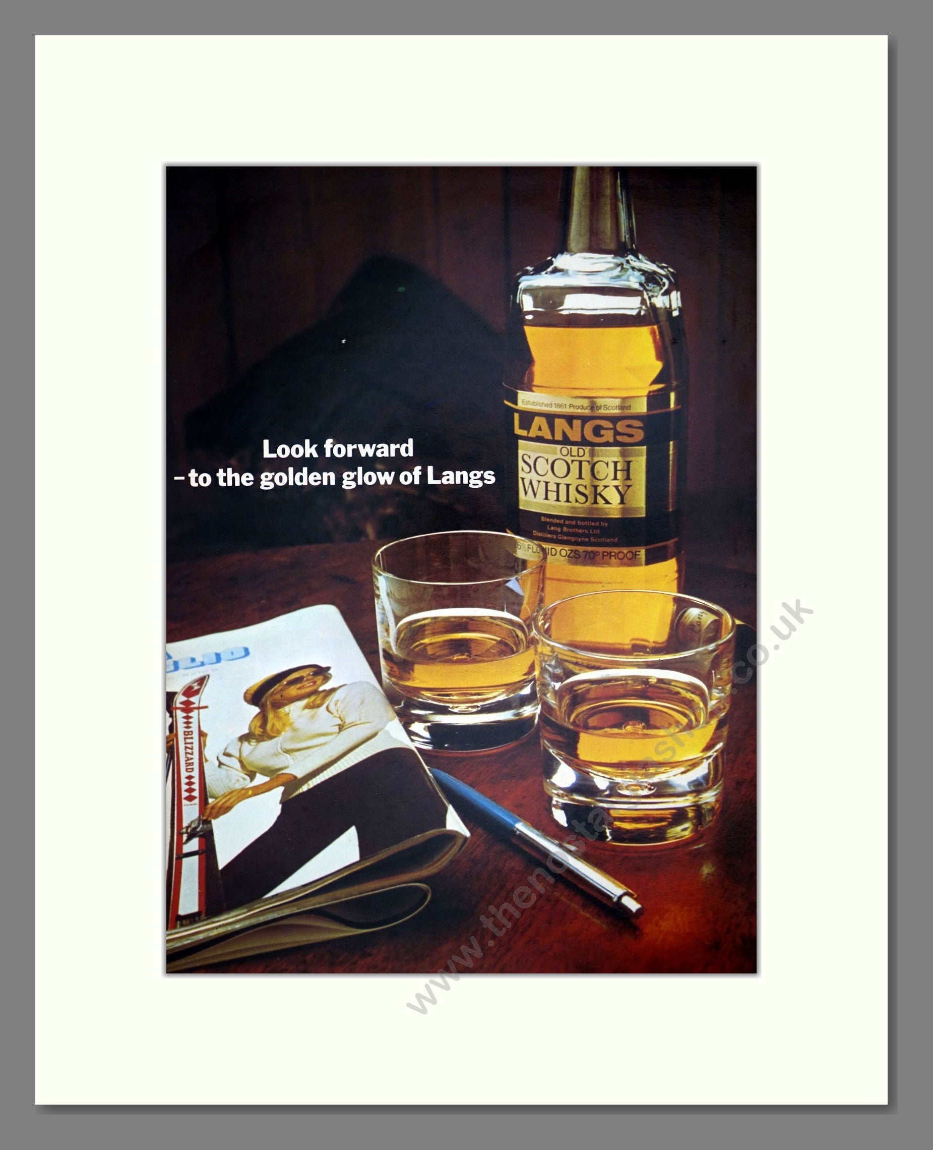 Langs - Scotch Whisky. Vintage Advert 1974 (ref AD67686)