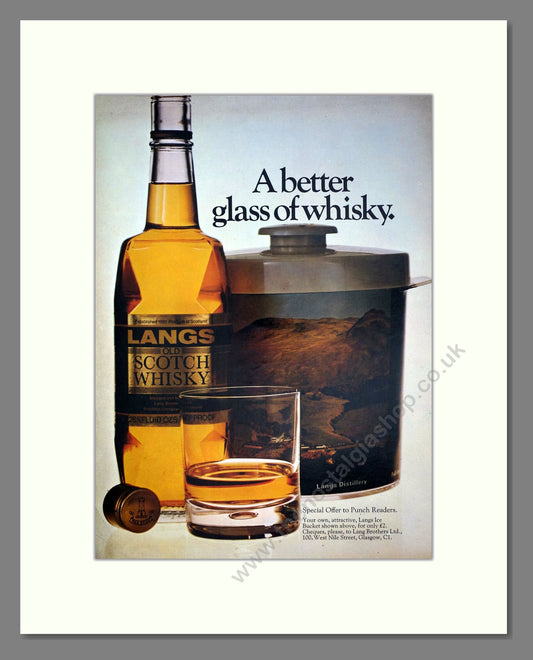Langs - Scotch Whisky. Vintage Advert 1972 (ref AD67687)