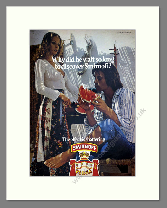 Smirnoff - Vodka. Vintage Advert 1974 (ref AD67688)