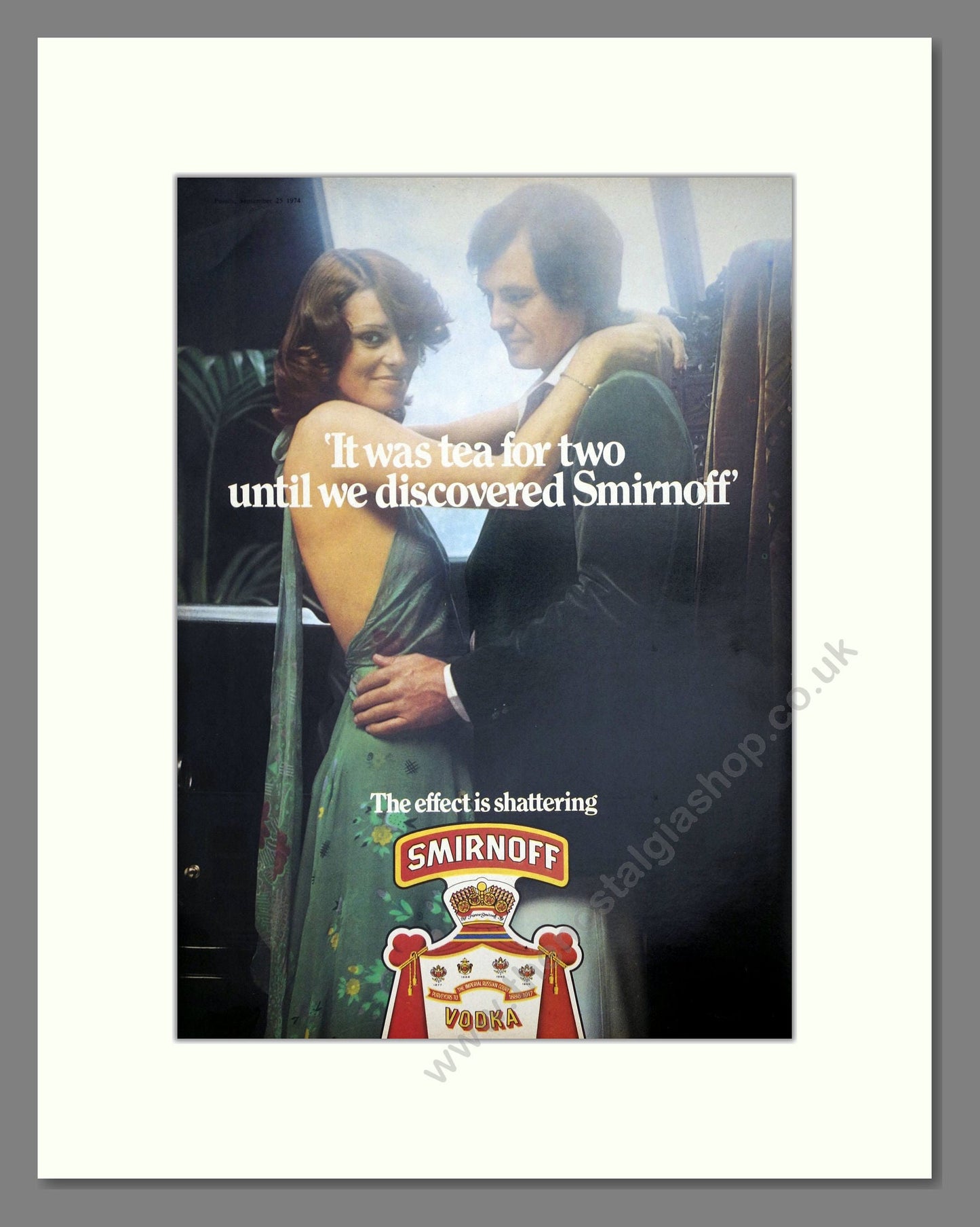 Smirnoff - Vodka. Vintage Advert 1974 (ref AD67689)
