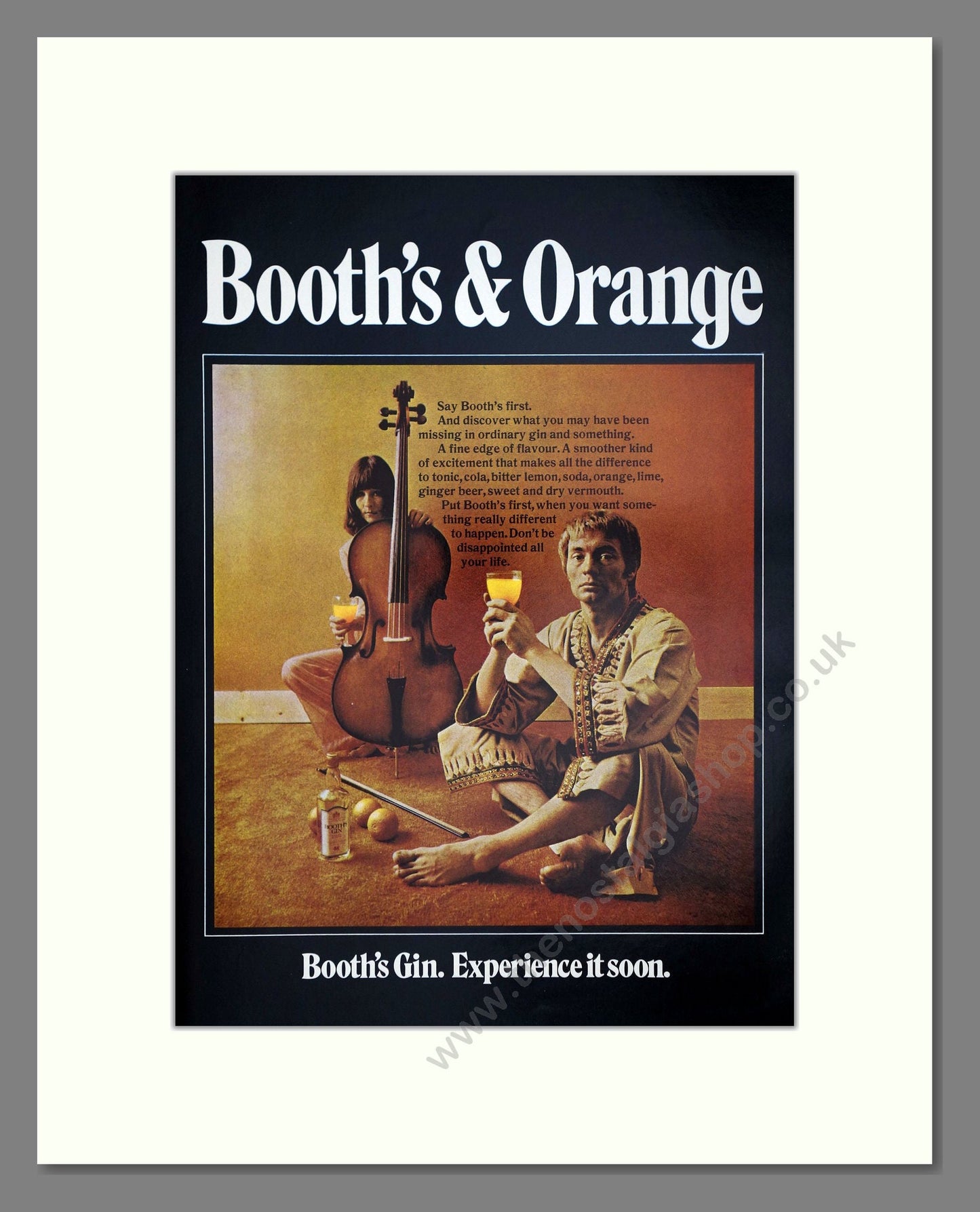 Booth's - Gin. Vintage Advert 1970 (ref AD67692)