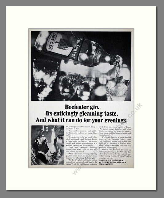 Beefeater - Gin. Vintage Advert 1966 (ref AD67696)