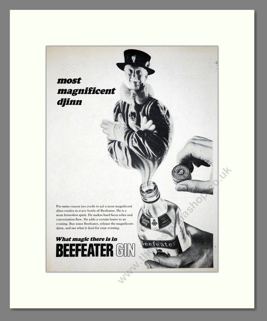 Beefeater - Gin. Vintage Advert 1967 (ref AD67697)