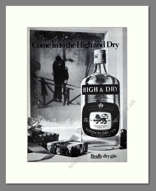 High And Dry - Gin. Vintage Advert 1975 (ref AD67699)