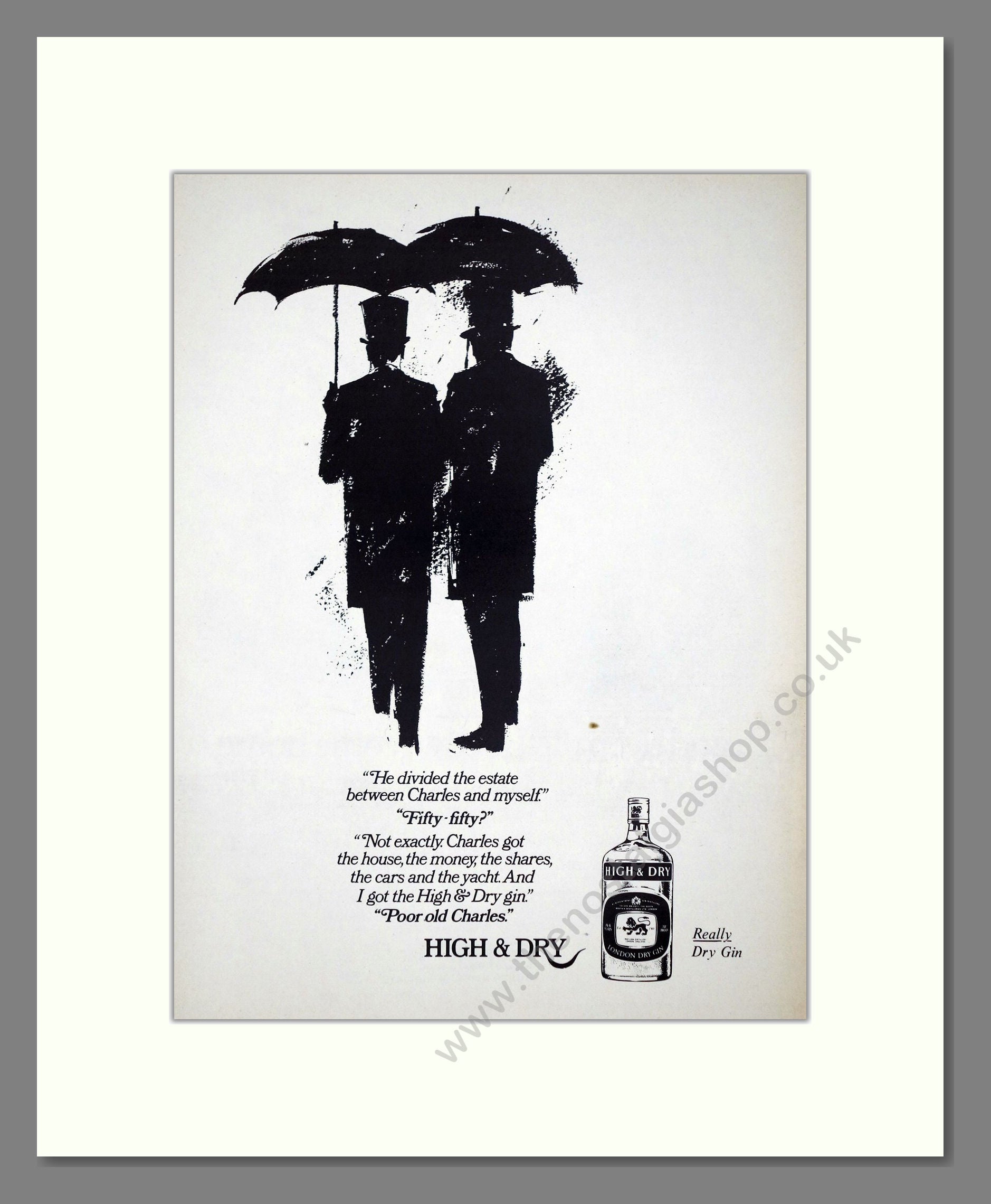 High And Dry - Gin. Vintage Advert 1970 (ref AD67700)