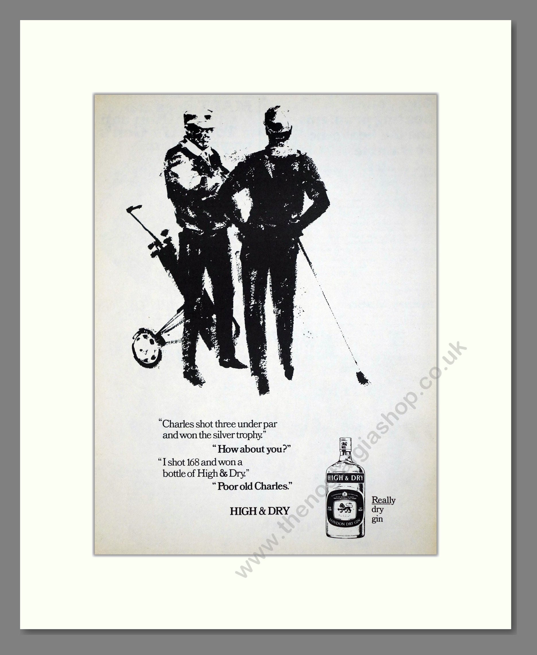 High And Dry - Gin. Vintage Advert 1971 (ref AD67701)