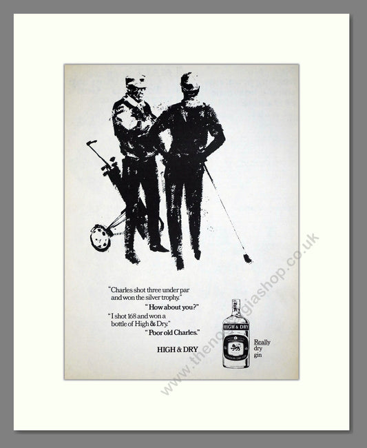 High And Dry - Gin. Vintage Advert 1971 (ref AD67701)