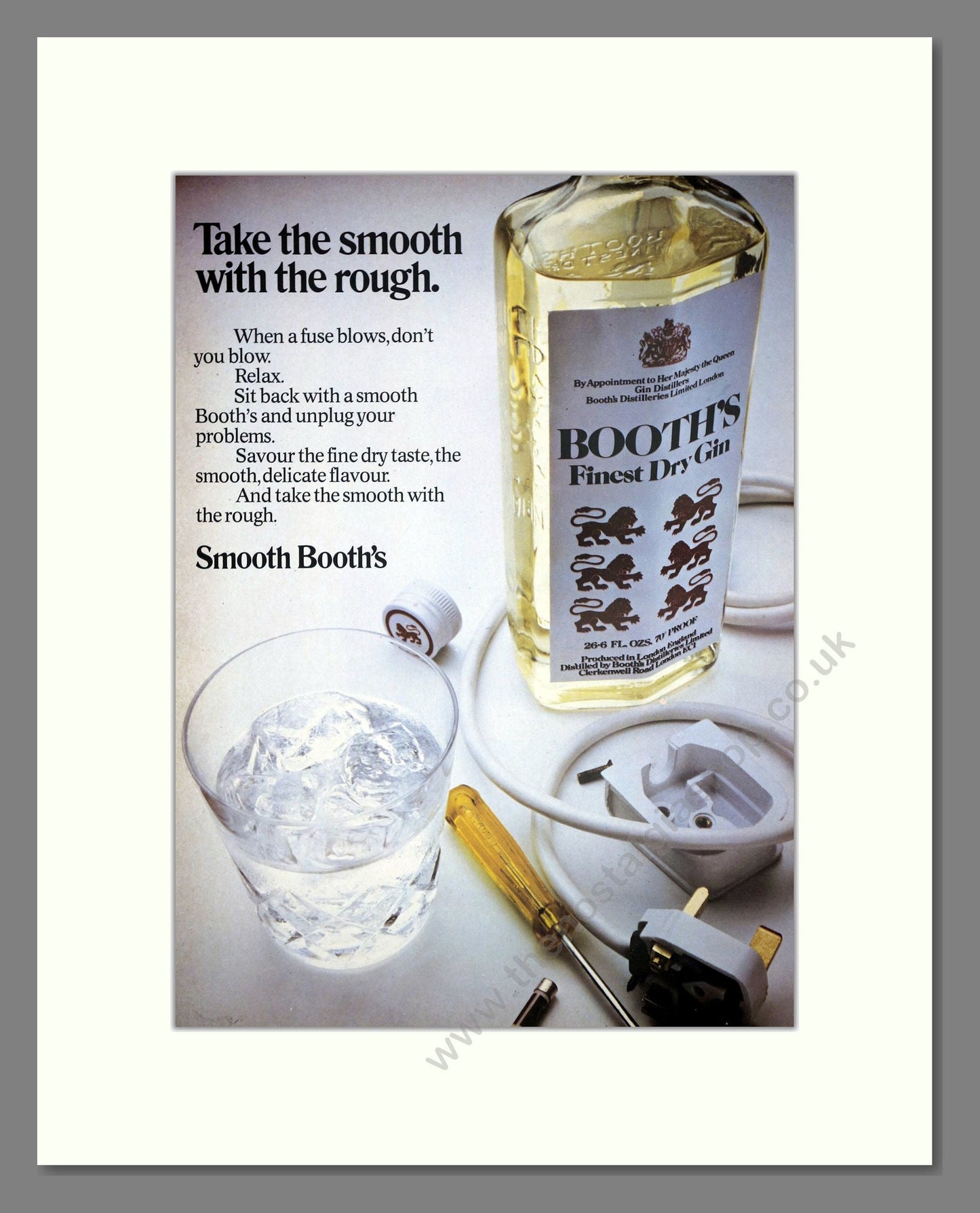Booth's - Gin. Vintage Advert 1974 (ref AD67703)