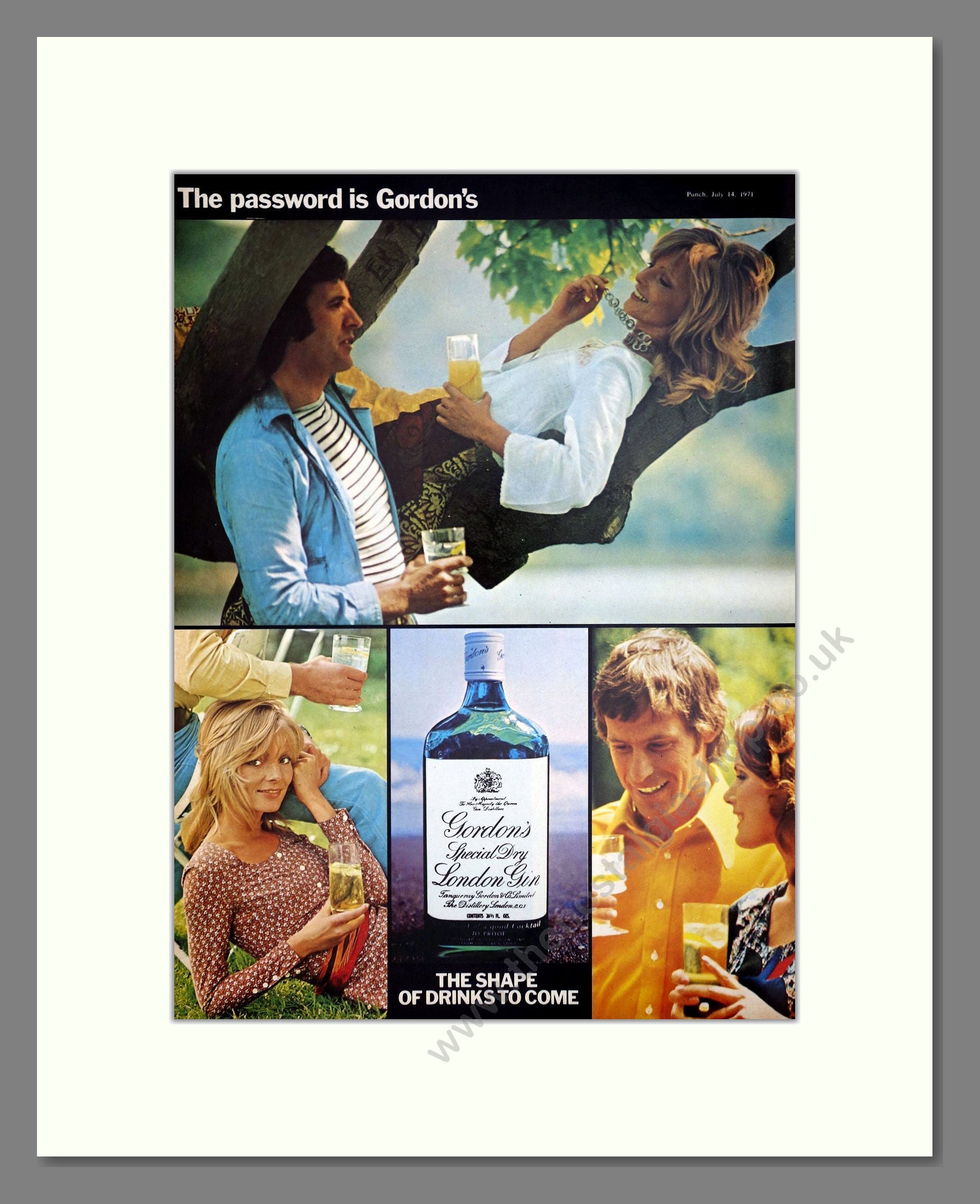 Gordon's - Gin. Vintage Advert 1971 (ref AD67707)