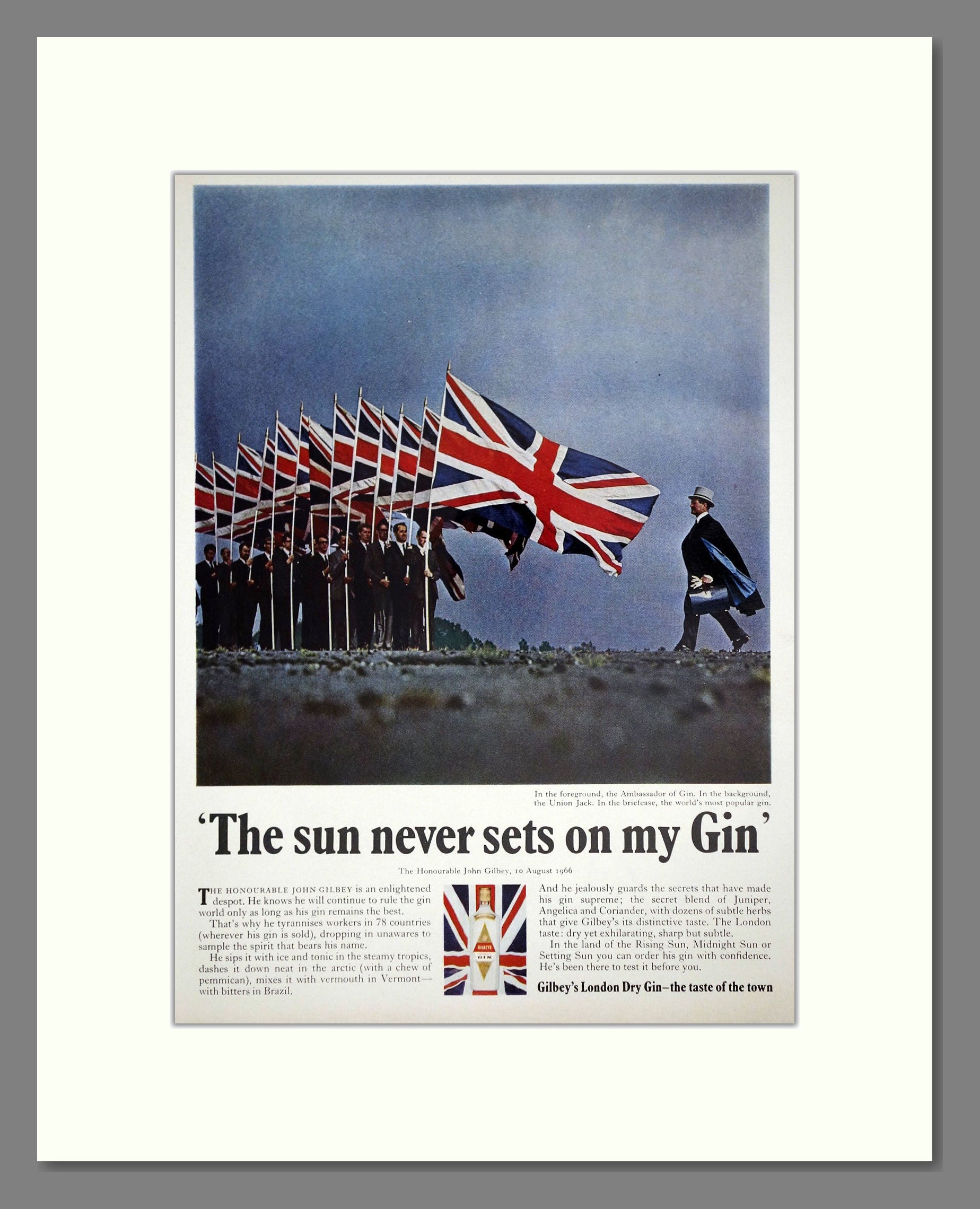 Gilbey's - Gin. Vintage Advert 1967 (ref AD67711)