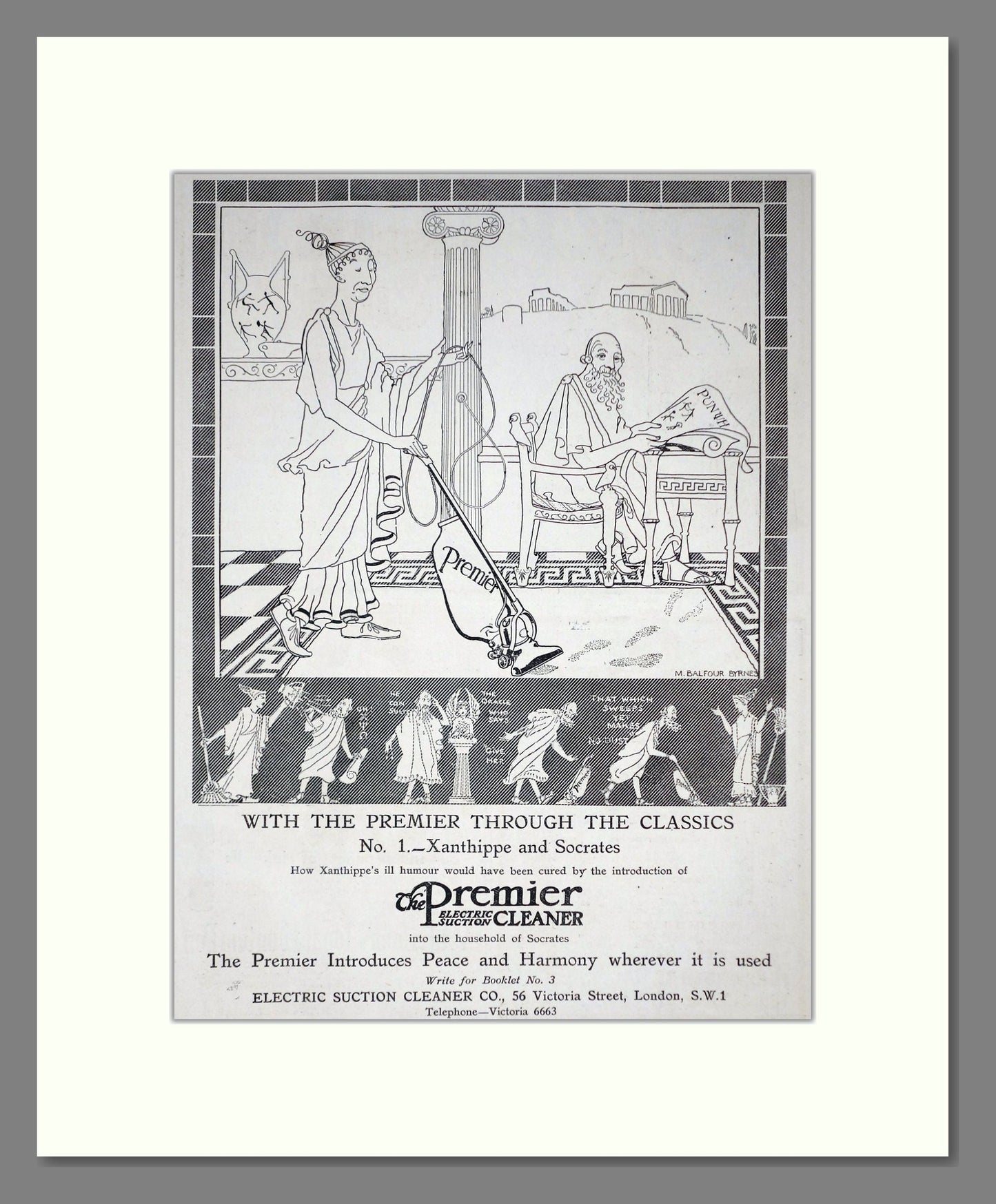 Premier Cleaner - Electric Vacuum Cleaner. Vintage Advert 1920 (ref AD67717)