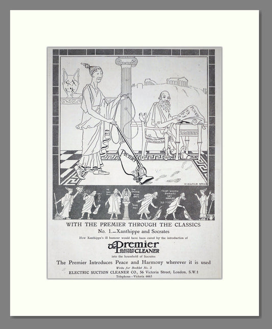Premier Cleaner - Electric Vacuum Cleaner. Vintage Advert 1920 (ref AD67717)
