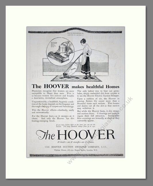 Hoover - Makes Healthful Homes. Vintage Advert 1920 (ref AD67721)