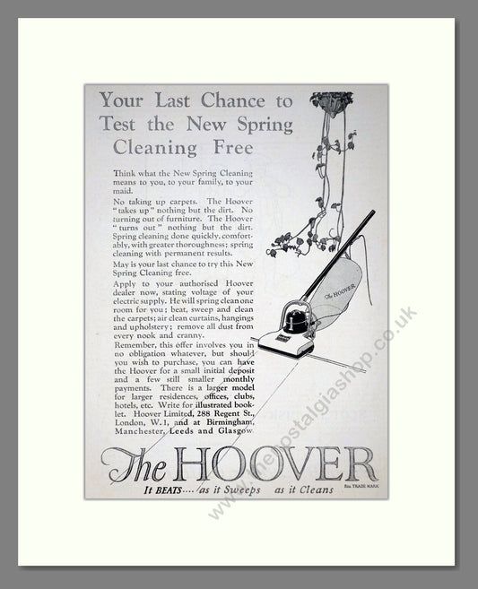 Hoover - New Spring Cleaning. Vintage Advert 1924 (ref AD67723)