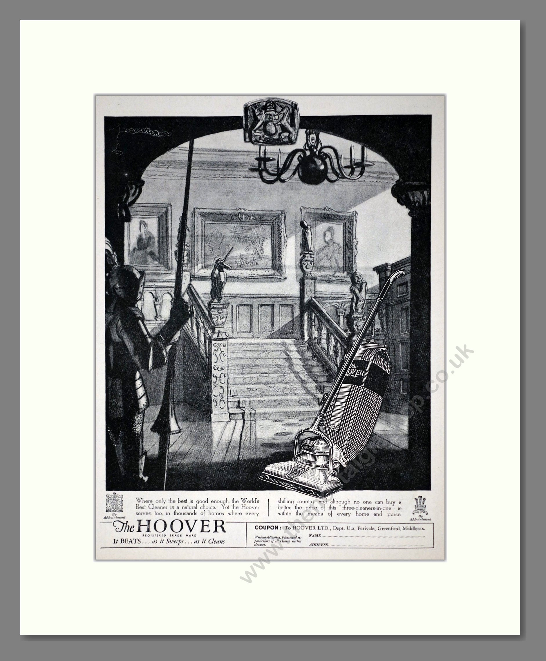 Hoover - Vacuum Cleaner. Vintage Advert 1937 (ref AD67734)