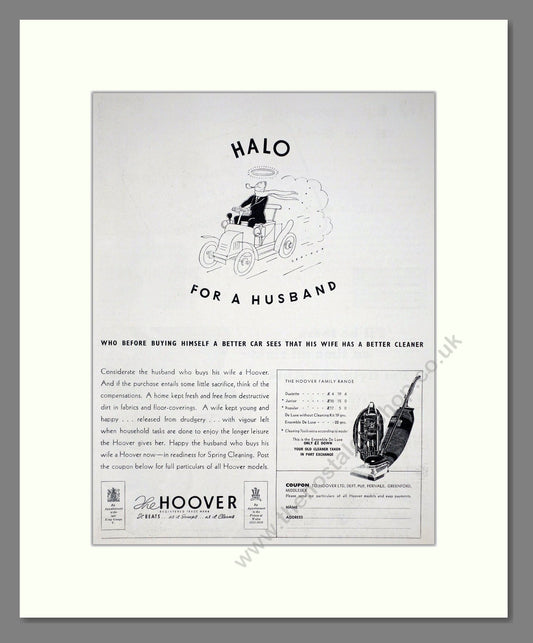 Hoover - Halo For A Husband. Vintage Advert 1939 (ref AD67736)