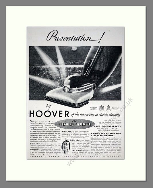 Hoover - Cleaning Ensemble. Vintage Advert 1938 (ref AD67741)