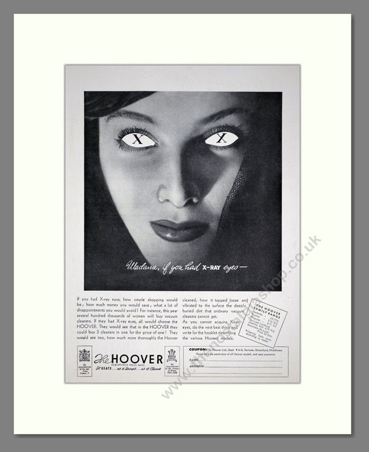 Hoover - X-Ray Eyes. Vintage Advert 1939 (ref AD67746)