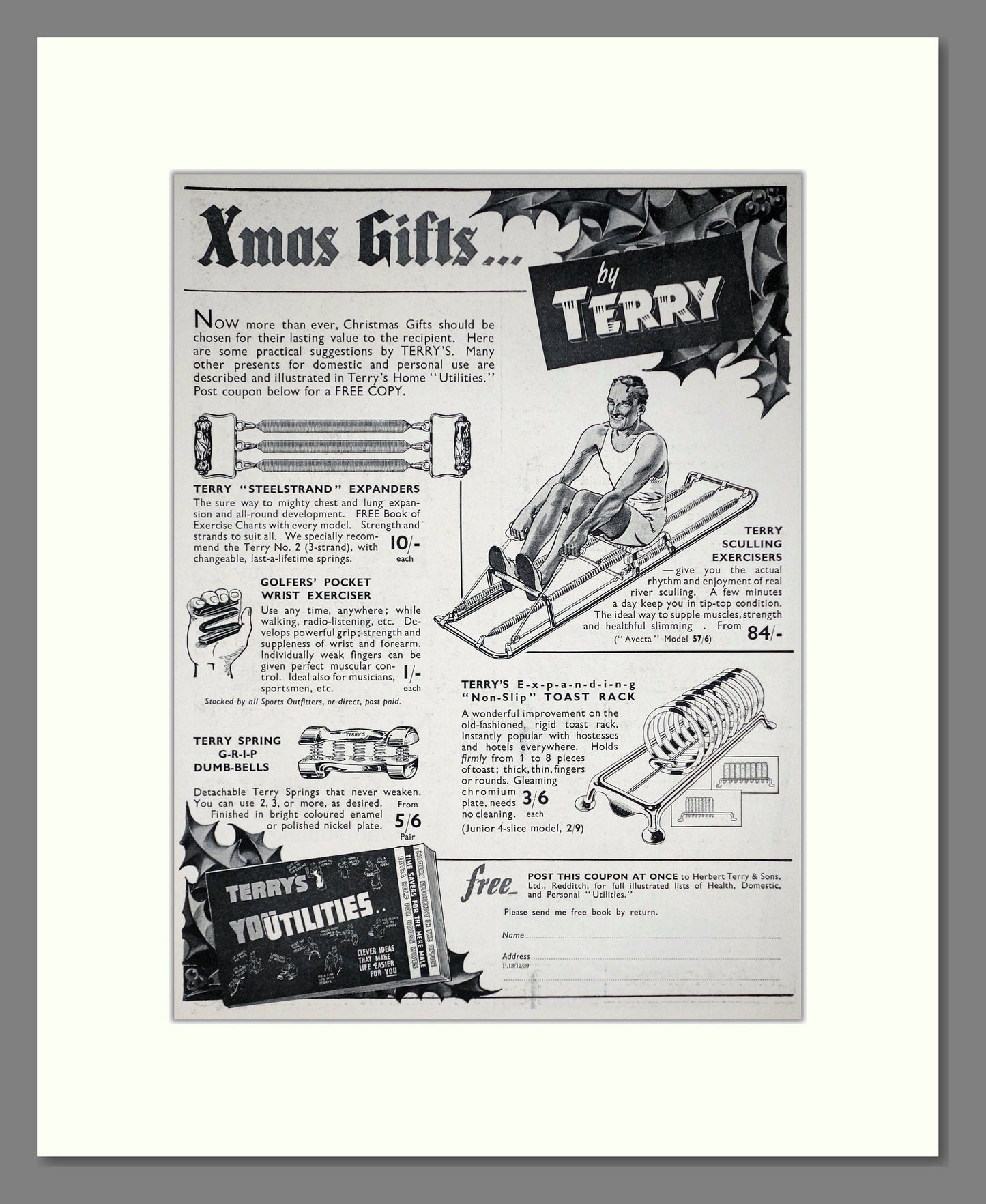 Terry - Christmas Sporting Gifts. Vintage Advert 1939 (ref AD67748)
