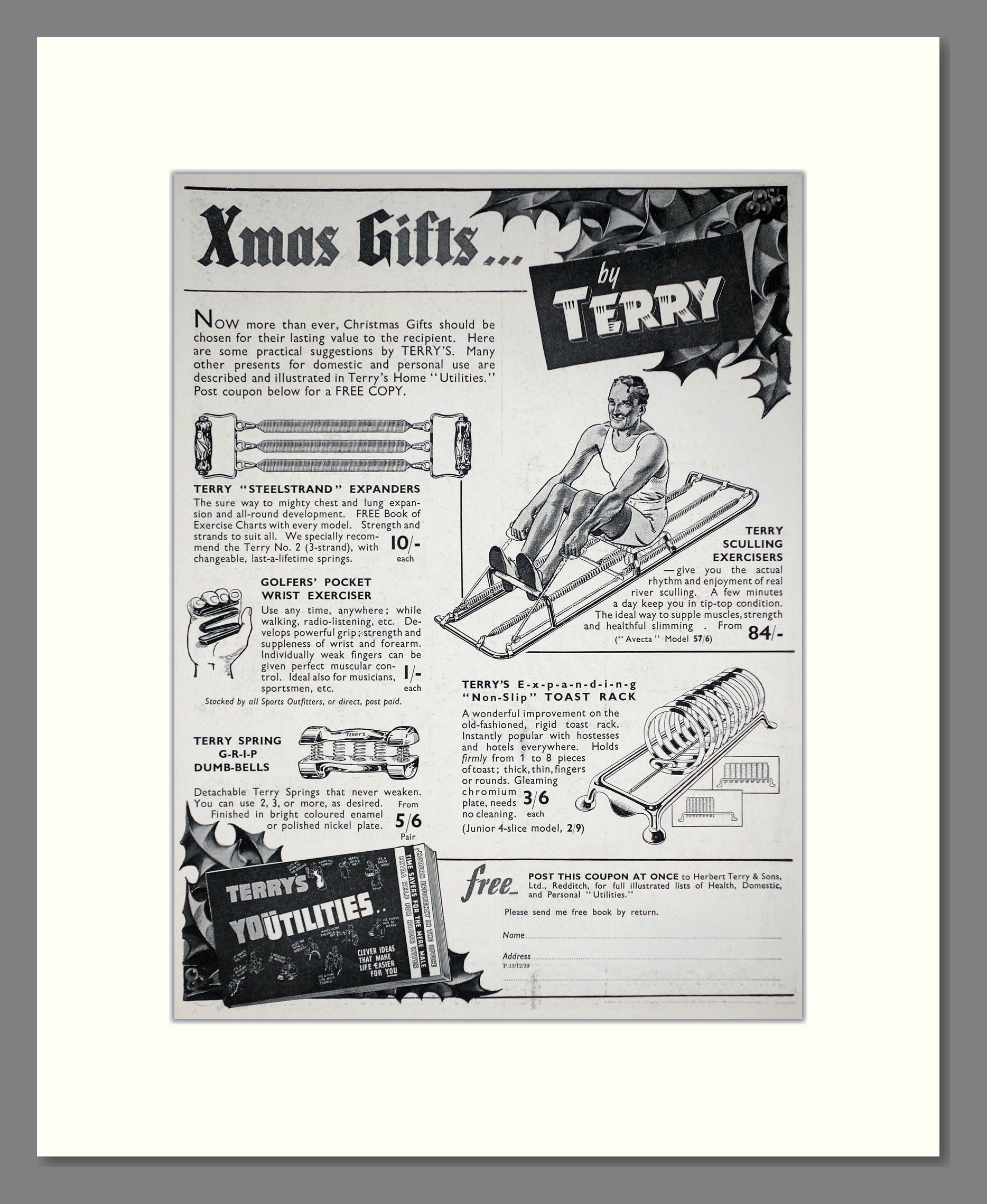 Terry - Christmas Sporting Gifts. Vintage Advert 1939 (ref AD67748)